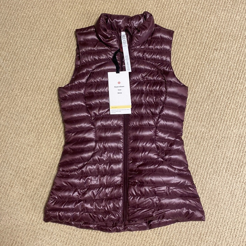 NWT Lululemon Pack it Down Vest - Shine